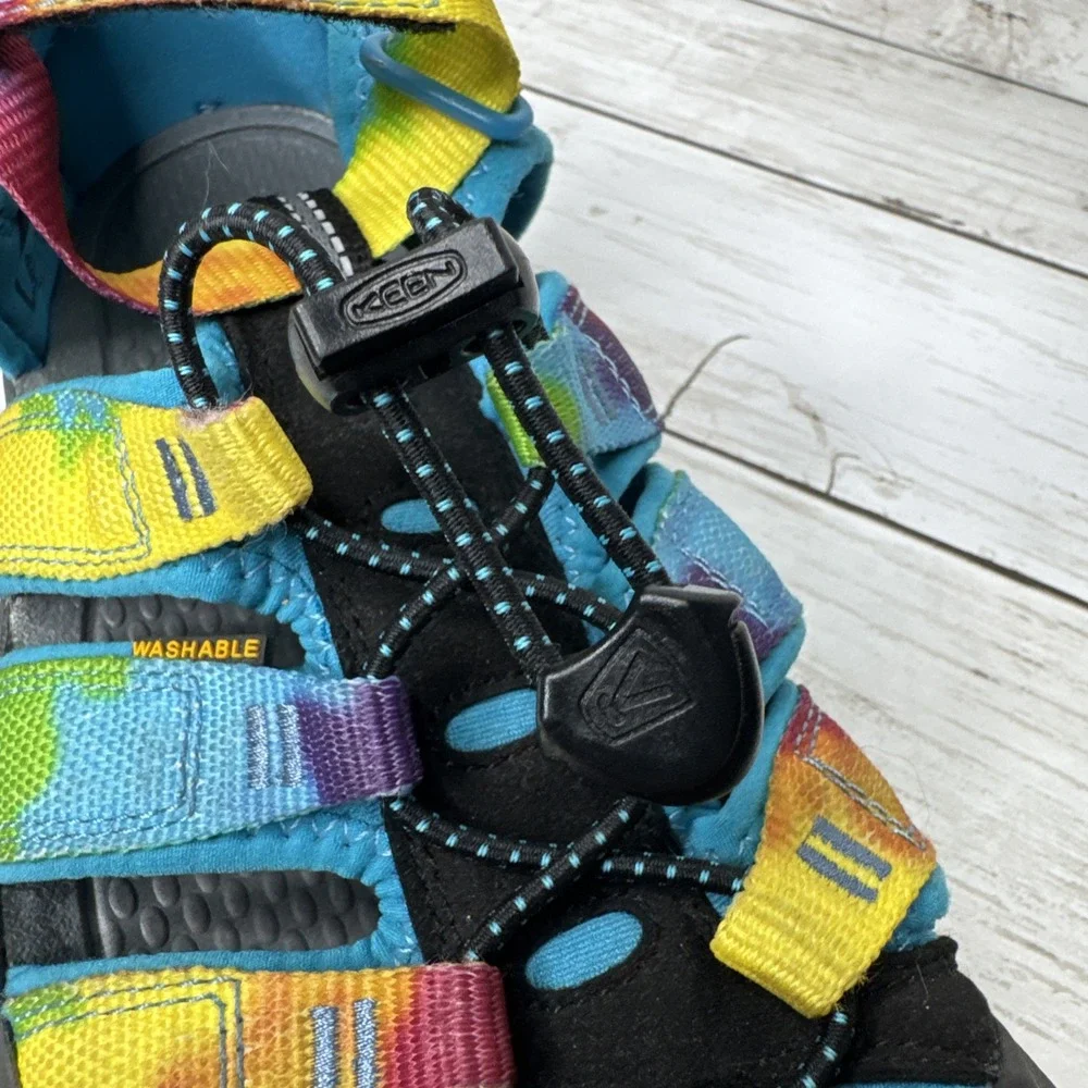 KEEN Newport H2 Youth 5 Rainbow Tie Dye Kids Sandals Summer Hiking Water